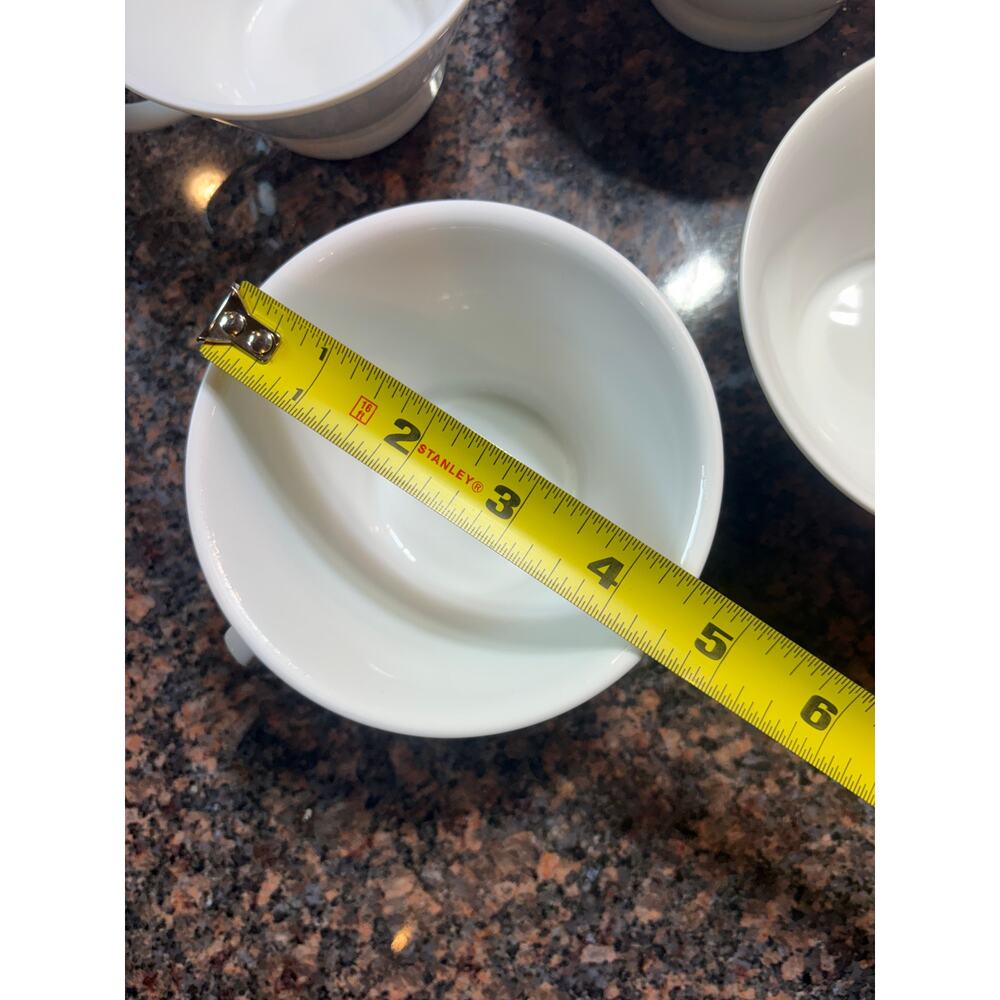 Crate & Barrel LOFT Design by Winterling-Germany White Handled Bowl/Mug Set of 4 - Picture 5 of 9